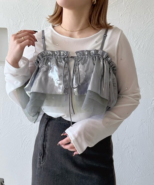 apres jour mignon(アプレジュールミニョン)の「アソートチュールマルチWAYビスチェ【ZOZOTOWN限定アイテム】(ベスト・レディース・ミント/パープル/ブルー系その他/ブラック系その他/アイボリー/ブラック・フリー)」の18枚目の写真
