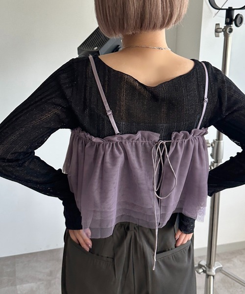 apres jour mignon(アプレジュールミニョン)の「アソートチュールマルチWAYビスチェ【ZOZOTOWN限定アイテム】(ベスト・レディース・ミント/パープル/ブルー系その他/ブラック系その他/アイボリー/ブラック・フリー)」の10枚目の写真