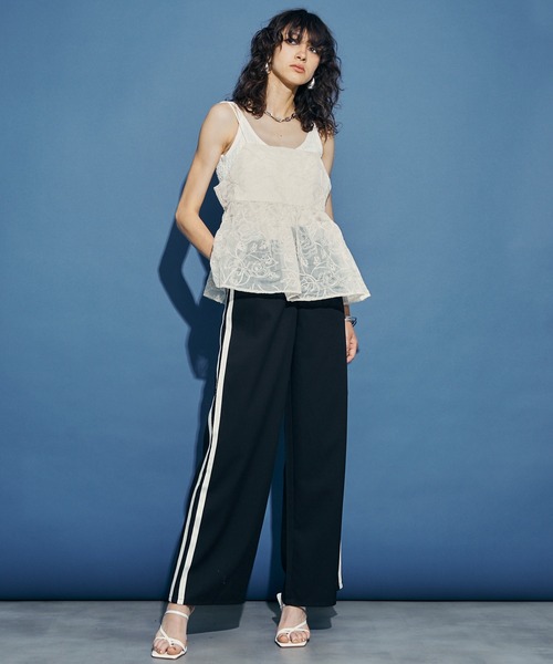 キャミソール SHEER FLOWER CAMI シアー フラワー キャミ シアートップス 夏服 SHEER FLOWER CAMI シアー フラワー キャミ シアートップス 夏服