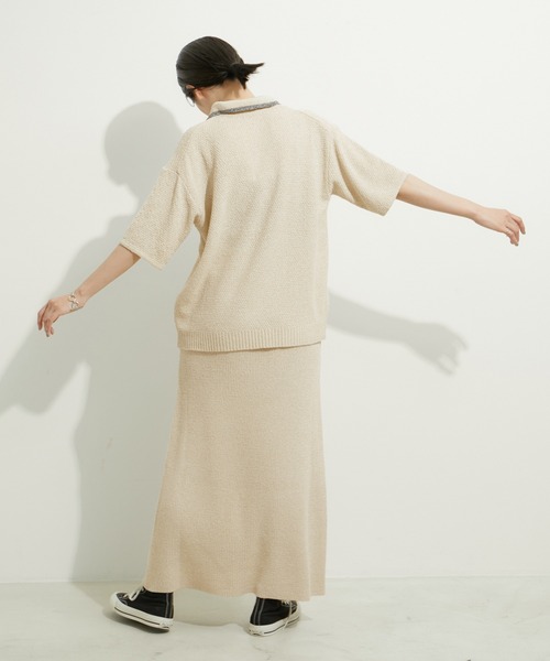 セール】【セットアップ対応】ドライタッチ/サマーニット半袖