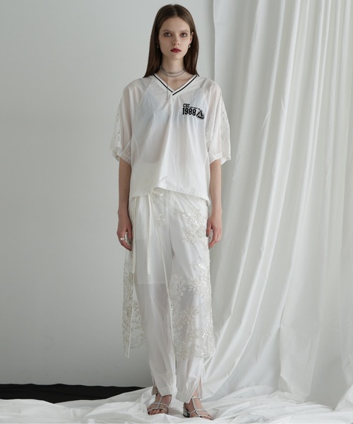 【セール】(CREOLME)ビーズエンブロイダリーラップスカート（スカート）｜CREOLME（クレオルム）