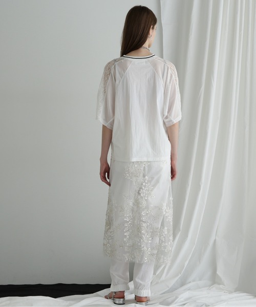 【セール】(CREOLME)ビーズエンブロイダリーラップスカート（スカート）｜CREOLME（クレオルム）