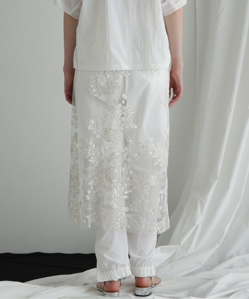 【セール】(CREOLME)ビーズエンブロイダリーラップスカート（スカート）｜CREOLME（クレオルム）