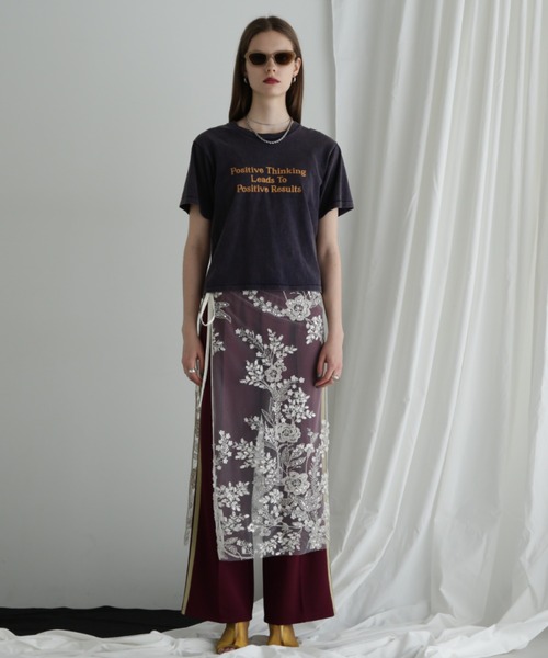 【セール】(CREOLME)ビーズエンブロイダリーラップスカート（スカート）｜CREOLME（クレオルム）