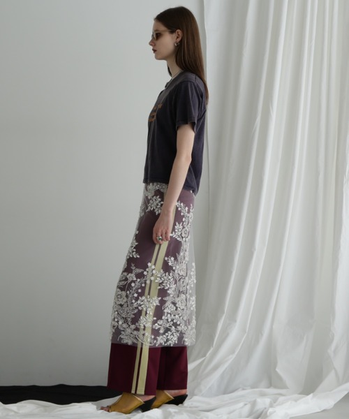 【セール】(CREOLME)ビーズエンブロイダリーラップスカート（スカート）｜CREOLME（クレオルム）