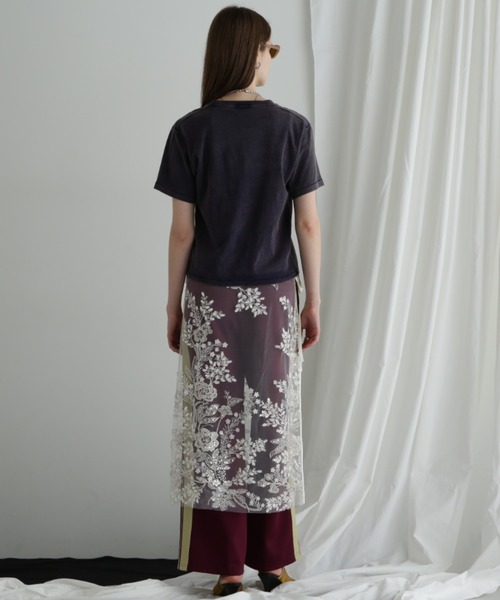 【セール】(CREOLME)ビーズエンブロイダリーラップスカート（スカート）｜CREOLME（クレオルム）