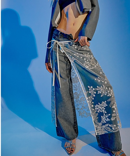 【セール】(CREOLME)ビーズエンブロイダリーラップスカート（スカート）｜CREOLME（クレオルム）