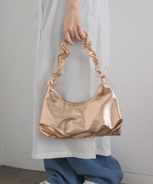 RETRO GIRL（レトロガール）の「フリルハンドルミニバッグ（ショルダーバッグ・レディース・シルバー/ブラック/オレンジ・ONE SIZE）」の20枚目の写真