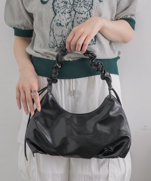 RETRO GIRL（レトロガール）の「フリルハンドルミニバッグ（ショルダーバッグ・レディース・シルバー/ブラック/オレンジ・ONE SIZE）」の21枚目の写真