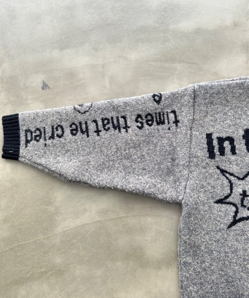 SHAGGIE（シャギー）の「ウール混全面ロゴ編みプルオーバーニット（ニット/セーター・レディース・ブラック/カーキ/レッド・FREE）」の15枚目の写真