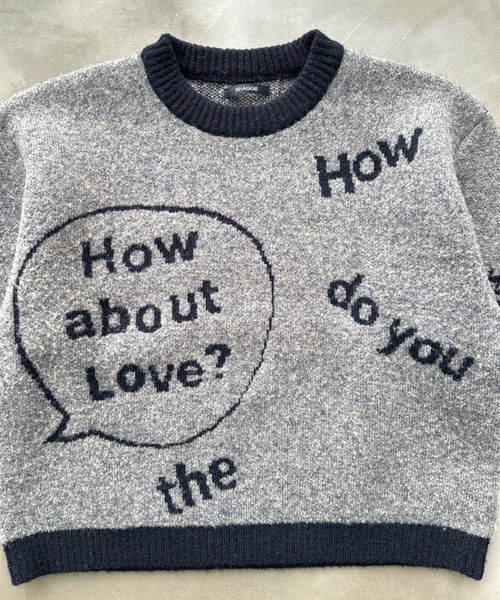 SHAGGIE（シャギー）の「ウール混全面ロゴ編みプルオーバーニット（ニット/セーター・レディース・ブラック/カーキ/レッド・FREE）」の14枚目の写真