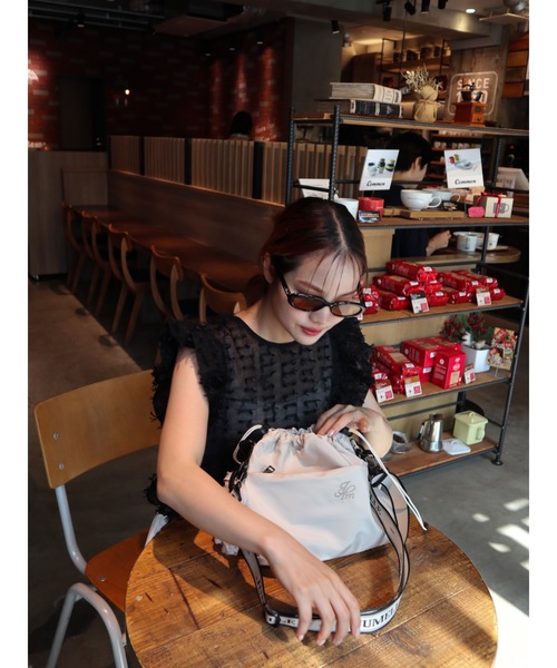 JUMELLE（ジュメロ）の「【大容量】Jacquard messenger bag（ショルダーバッグ・レディース・アイボリー/ブラック・FREE）」の15枚目の写真