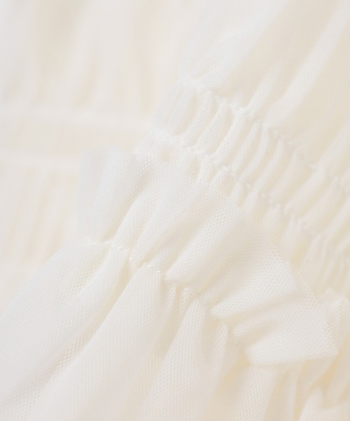 Honeys（ハニーズ）の「チュールリボンシアーキャミソール（キャミソール・レディース・ブラック/アイボリー/オリーブ/チャコールグレー/グレー・M/S/LL/L）」の20枚目の写真