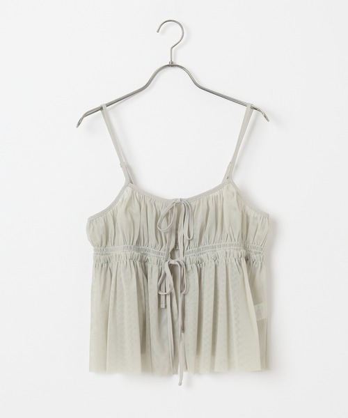 Honeys（ハニーズ）の「チュールリボンシアーキャミソール（キャミソール・レディース・ブラック/アイボリー/オリーブ/チャコールグレー/グレー・M/S/LL/L）」の17枚目の写真