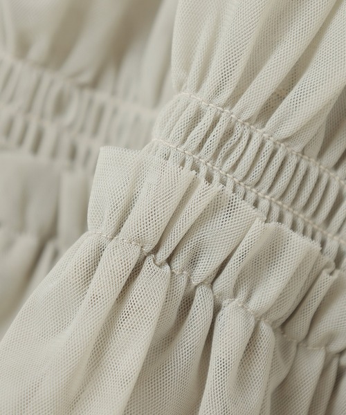 Honeys（ハニーズ）の「チュールリボンシアーキャミソール（キャミソール・レディース・ブラック/アイボリー/オリーブ/チャコールグレー/グレー・M/S/LL/L）」の16枚目の写真