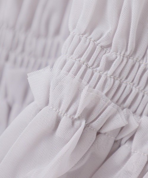 Honeys（ハニーズ）の「チュールリボンシアーキャミソール（キャミソール・レディース・ブラック/アイボリー/オリーブ/チャコールグレー/グレー・M/S/LL/L）」の14枚目の写真