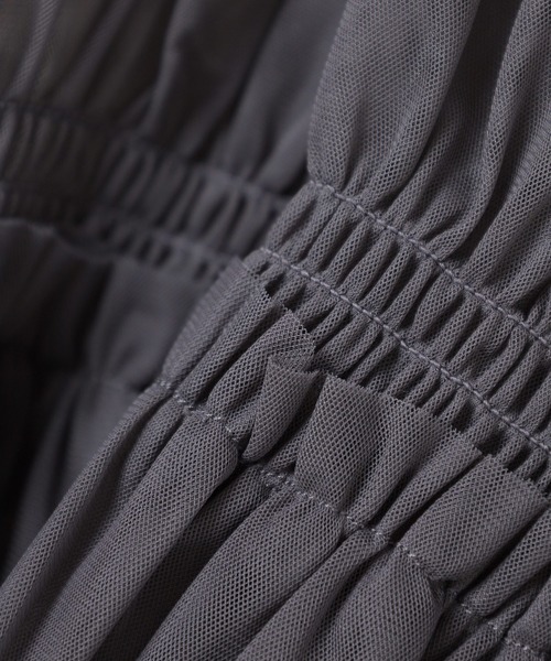 Honeys（ハニーズ）の「チュールリボンシアーキャミソール（キャミソール・レディース・ブラック/アイボリー/オリーブ/チャコールグレー/グレー・M/S/LL/L）」の12枚目の写真