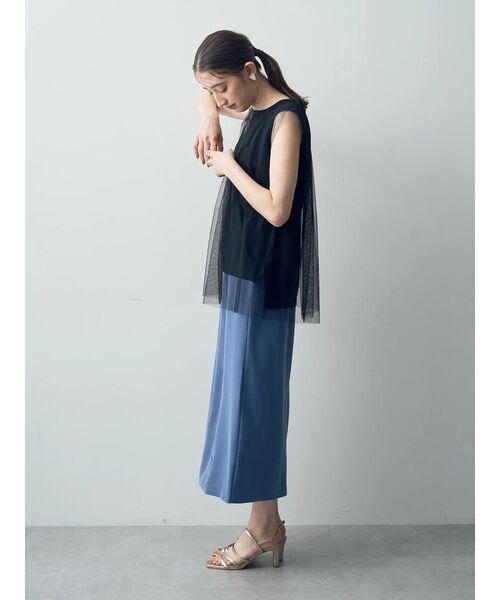 YECCA VECCA(イェッカヴェッカ)の「ベルト付きナロースカート(スカート・レディース・ブラック/ライトベージュ/ブルー・S/M)」の10枚目の写真