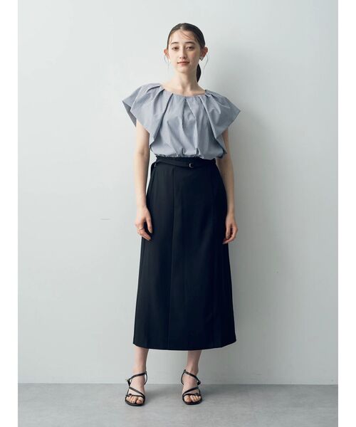 YECCA VECCA(イェッカヴェッカ)の「ベルト付きナロースカート(スカート・レディース・ブラック/ライトベージュ/ブルー・S/M)」の15枚目の写真