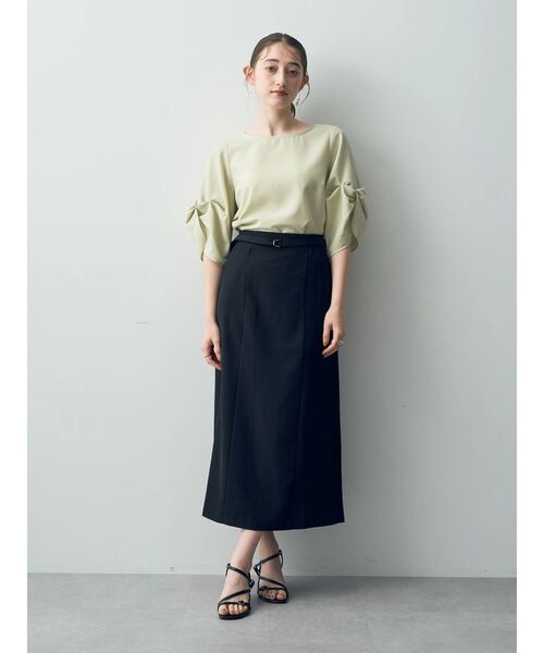 YECCA VECCA(イェッカヴェッカ)の「ベルト付きナロースカート(スカート・レディース・ブラック/ライトベージュ/ブルー・S/M)」の19枚目の写真
