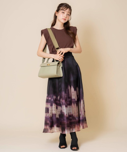 NOELA(ノエラ)の「ワイドフラップレザーバッグ(ハンドバッグ・レディース・ブラック/ライトグリーン/ブラウン・フリー)」の9枚目の写真