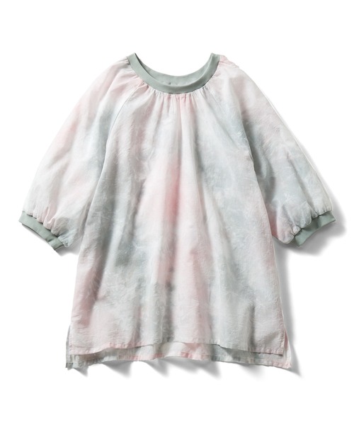 Live in comfort（リブインコンフォート）の「リブ　イン　コンフォート　ふわりと風をまとうような　マーブルコットンＴブラウス（シャツ/ブラウス・レディース・ブルー/ピンク・MEDIUM/LARGE/XXX-LARGE/X-LARGE/SMALL/XX-LARGE）」の2枚目の写真