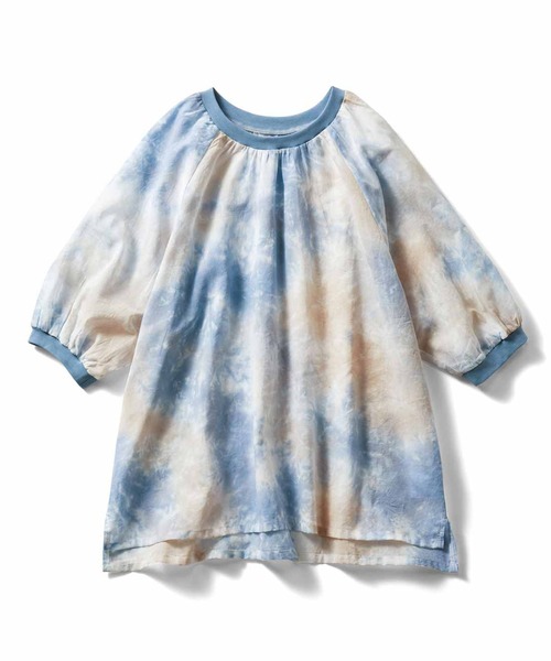 Live in comfort（リブインコンフォート）の「リブ　イン　コンフォート　ふわりと風をまとうような　マーブルコットンＴブラウス（シャツ/ブラウス・レディース・ブルー/ピンク・MEDIUM/LARGE/XXX-LARGE/X-LARGE/SMALL/XX-LARGE）」の8枚目の写真