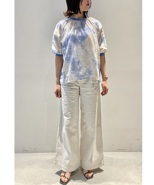 Live in comfort（リブインコンフォート）の「リブ　イン　コンフォート　ふわりと風をまとうような　マーブルコットンＴブラウス（シャツ/ブラウス・レディース・ブルー/ピンク・MEDIUM/LARGE/XXX-LARGE/X-LARGE/SMALL/XX-LARGE）」の6枚目の写真