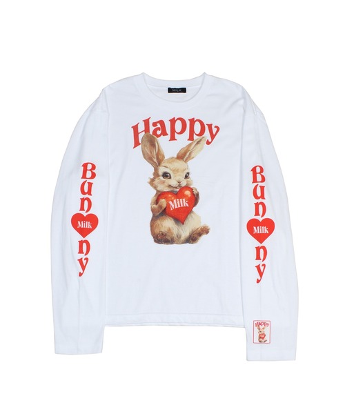 MILK(ミルク)の「HAPPY BUNNY ロングTシャツ(Tシャツ/カットソー・レディース・C/A/B・FREE)」の4枚目の写真