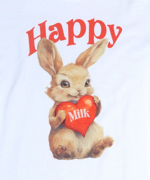MILK(ミルク)の「HAPPY BUNNY ロングTシャツ(Tシャツ/カットソー・レディース・C/A/B・FREE)」の10枚目の写真