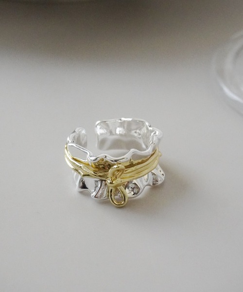 リボン リング K18 0.3ctダイヤ リボン リング 通販 - ディノス