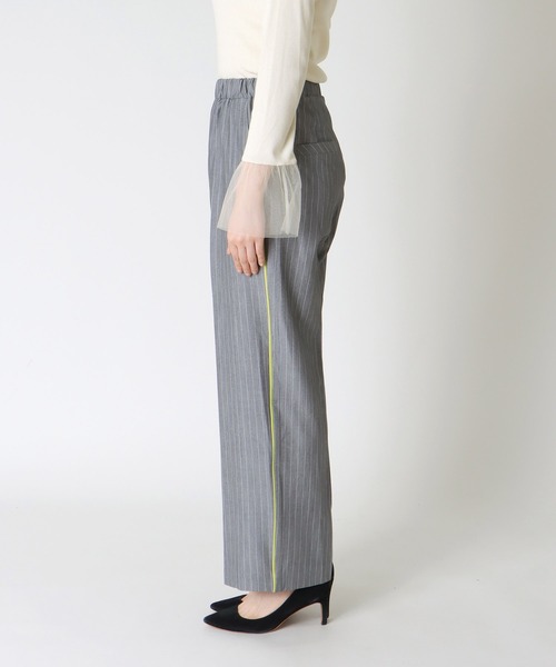 【セール】ピンストライプワイドパンツ（その他パンツ）｜Jines（ジネス）