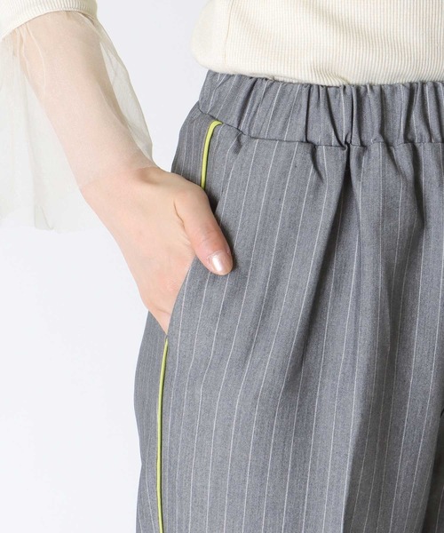 【セール】ピンストライプワイドパンツ（その他パンツ）｜Jines（ジネス）