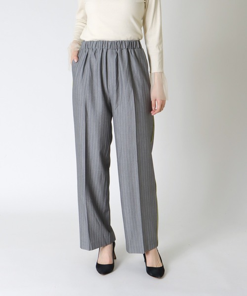 【セール】ピンストライプワイドパンツ（その他パンツ）｜Jines（ジネス）