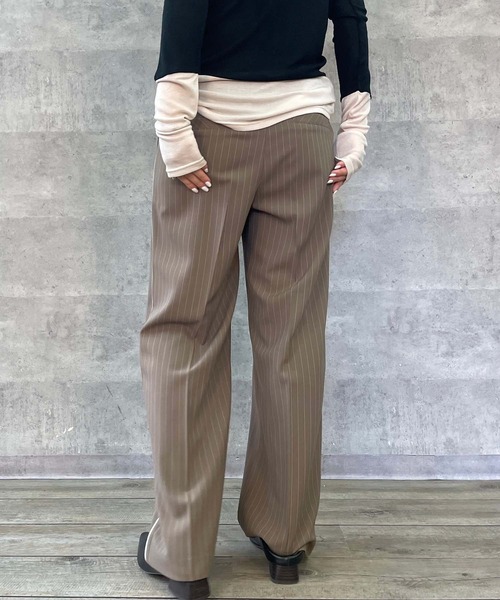 【セール】ピンストライプワイドパンツ（その他パンツ）｜Jines（ジネス）