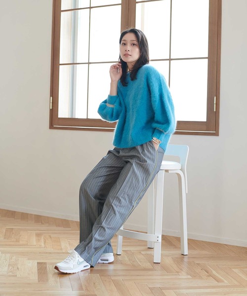 【セール】ピンストライプワイドパンツ（その他パンツ）｜Jines（ジネス）