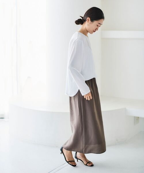 【セール】ソフトグリッターナロースカート(スカート)|le.coeur blanc(ルクールブラン) 【セール】ソフトグリッターナロースカート(スカート)|le.coeur blanc(ルクールブラン)