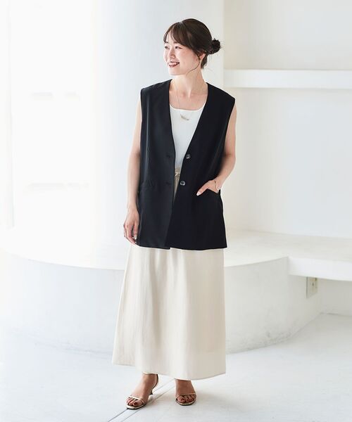 【セール】ソフトグリッターナロースカート(スカート)|le.coeur blanc(ルクールブラン) 【セール】ソフトグリッターナロースカート(スカート)|le.coeur blanc(ルクールブラン)