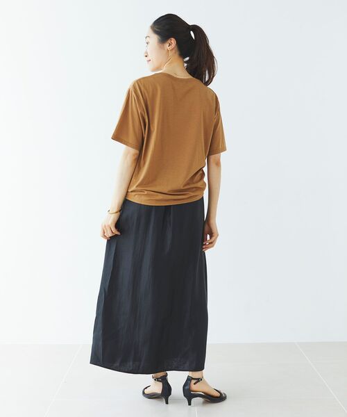 le.coeur blanc（ルクールブラン）の「ソフトグリッターナロースカート（スカート・レディース・ブラック/モカ/オフホワイト・38）」の13枚目の写真