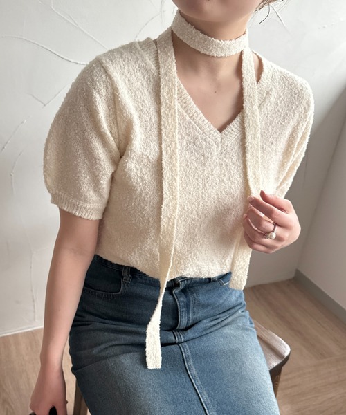 未使用 マメクロゴウチ チョーカー付き ランダム リブ チェックニットドレス 1 16 Basic Cashmere High Neck Knit Dress - Mame Kurogouchi