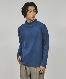 ◆【洗える】モッチモチニット モックネックプルオーバー