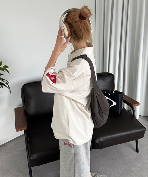 sedacle（セダクル）の「エンボスロゴポロシャツ（Tシャツ/カットソー・メンズ・アイボリー/チャコールグレー/ピンク・SMALL/MEDIUM/LARGE）」の5枚目の写真