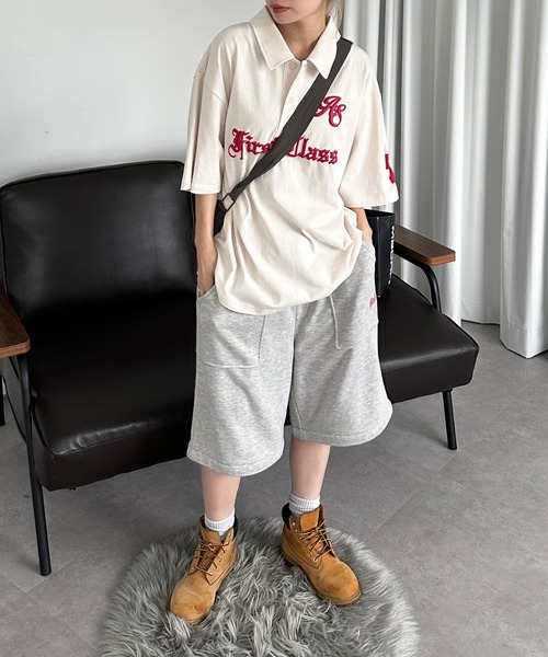 sedacle（セダクル）の「エンボスロゴポロシャツ（Tシャツ/カットソー・メンズ・アイボリー/チャコールグレー/ピンク・SMALL/MEDIUM/LARGE）」の6枚目の写真