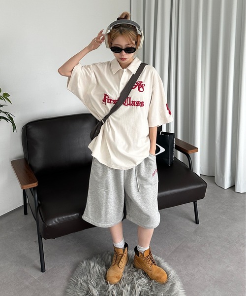 sedacle（セダクル）の「エンボスロゴポロシャツ（Tシャツ/カットソー・メンズ・アイボリー/チャコールグレー/ピンク・SMALL/MEDIUM/LARGE）」の7枚目の写真