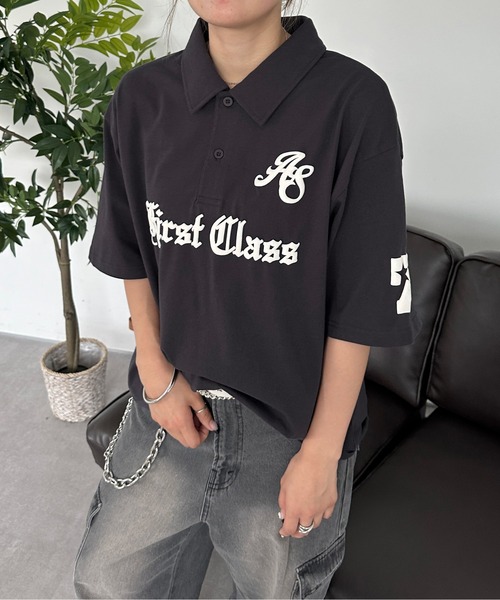 sedacle（セダクル）の「エンボスロゴポロシャツ（Tシャツ/カットソー・メンズ・アイボリー/チャコールグレー/ピンク・SMALL/MEDIUM/LARGE）」の10枚目の写真