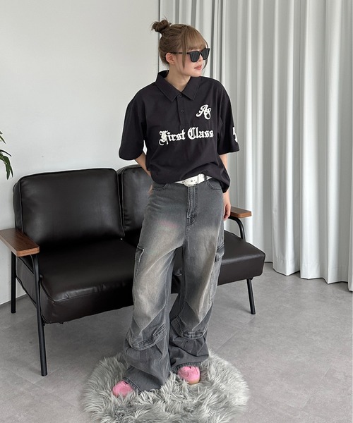 sedacle（セダクル）の「エンボスロゴポロシャツ（Tシャツ/カットソー・メンズ・アイボリー/チャコールグレー/ピンク・SMALL/MEDIUM/LARGE）」の13枚目の写真