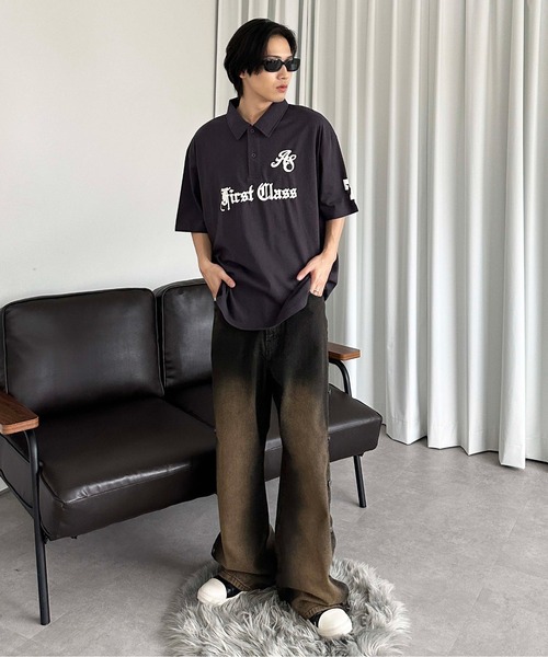 sedacle（セダクル）の「エンボスロゴポロシャツ（Tシャツ/カットソー・メンズ・アイボリー/チャコールグレー/ピンク・SMALL/MEDIUM/LARGE）」の18枚目の写真