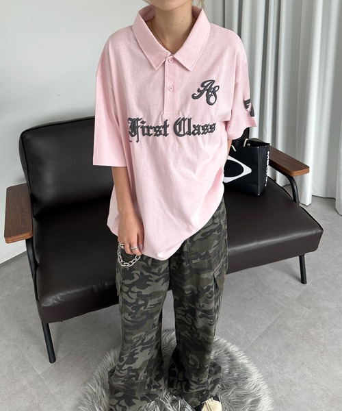sedacle（セダクル）の「エンボスロゴポロシャツ（Tシャツ/カットソー・メンズ・アイボリー/チャコールグレー/ピンク・SMALL/MEDIUM/LARGE）」の19枚目の写真