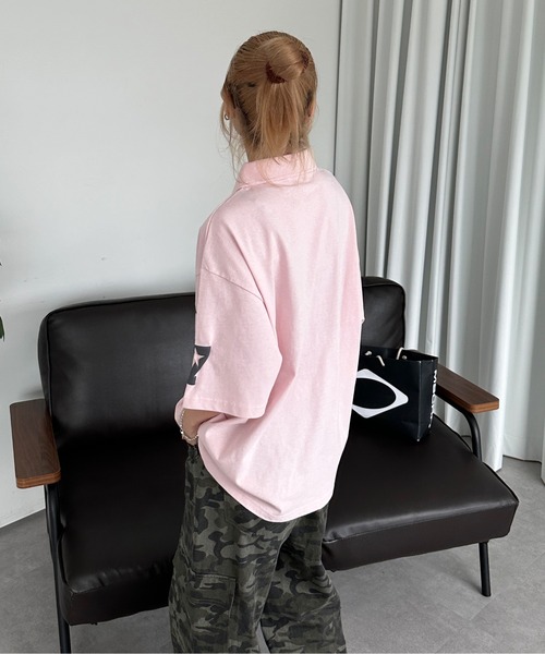 sedacle（セダクル）の「エンボスロゴポロシャツ（Tシャツ/カットソー・メンズ・アイボリー/チャコールグレー/ピンク・SMALL/MEDIUM/LARGE）」の20枚目の写真