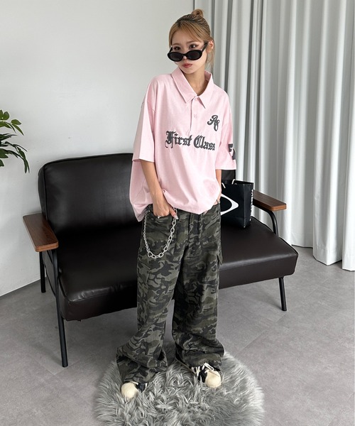 sedacle（セダクル）の「エンボスロゴポロシャツ（Tシャツ/カットソー・メンズ・アイボリー/チャコールグレー/ピンク・SMALL/MEDIUM/LARGE）」の22枚目の写真